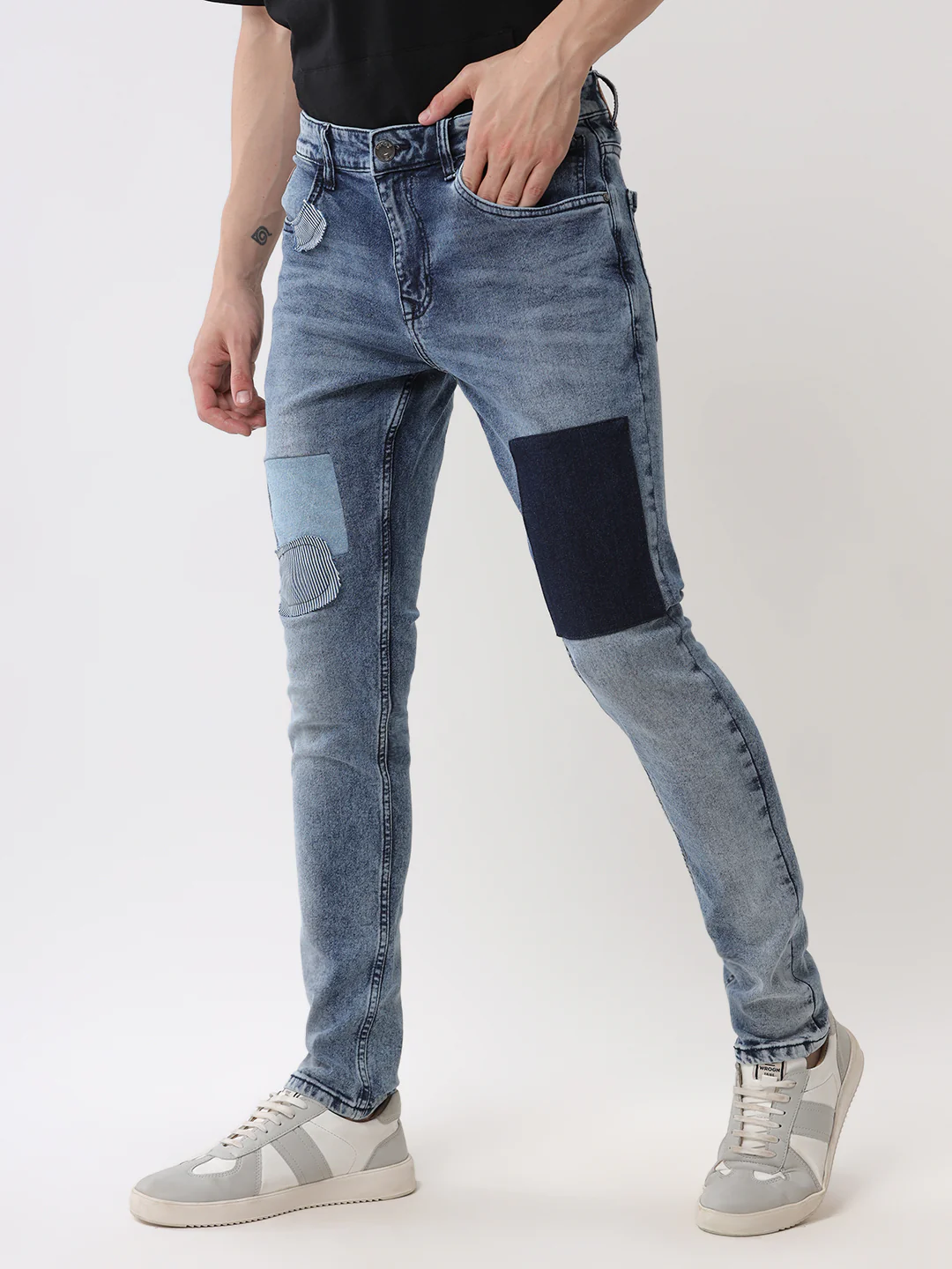 Patchwork Medstone Jeans - Image 4