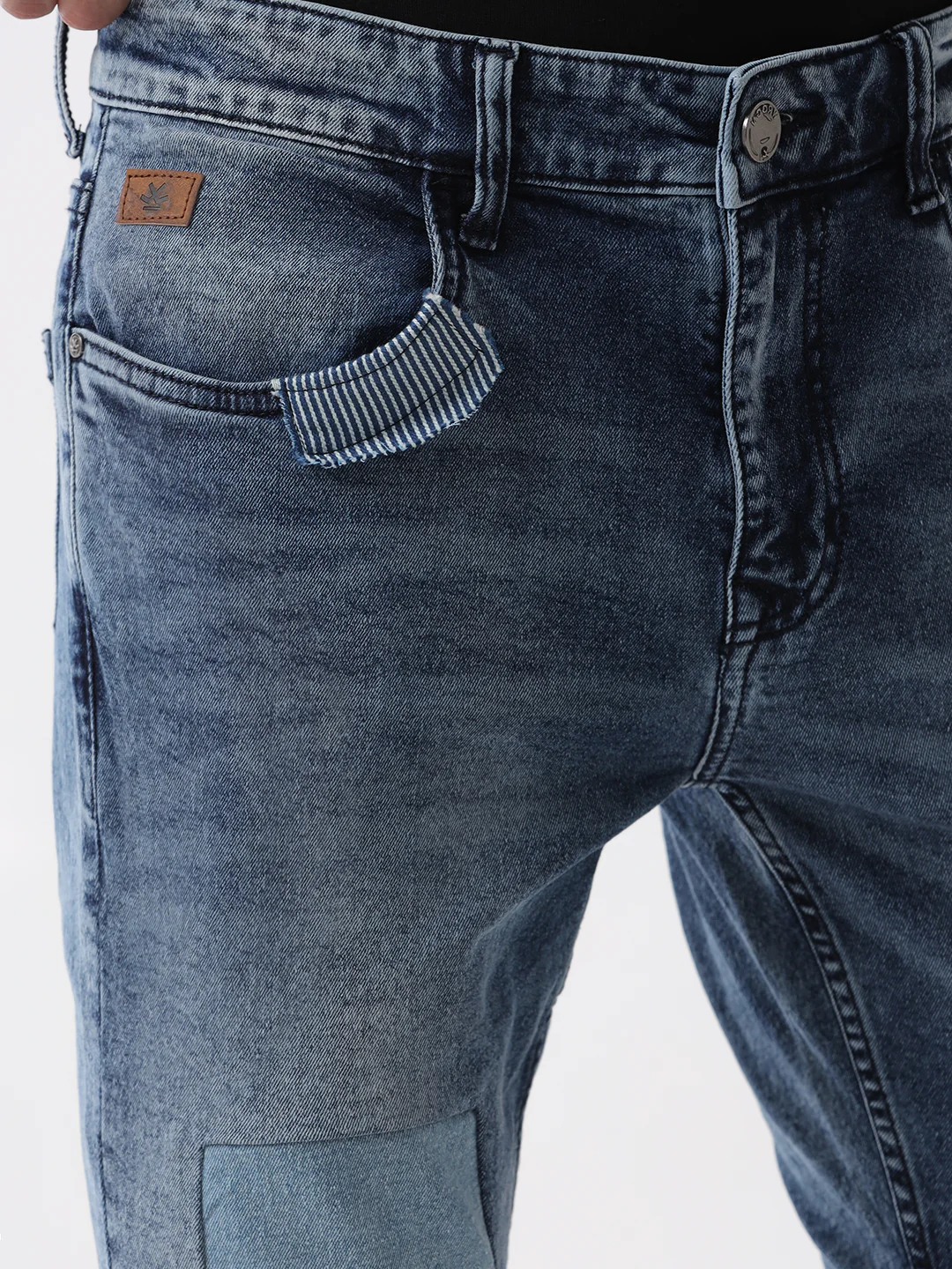 Patchwork Medstone Jeans - Image 5