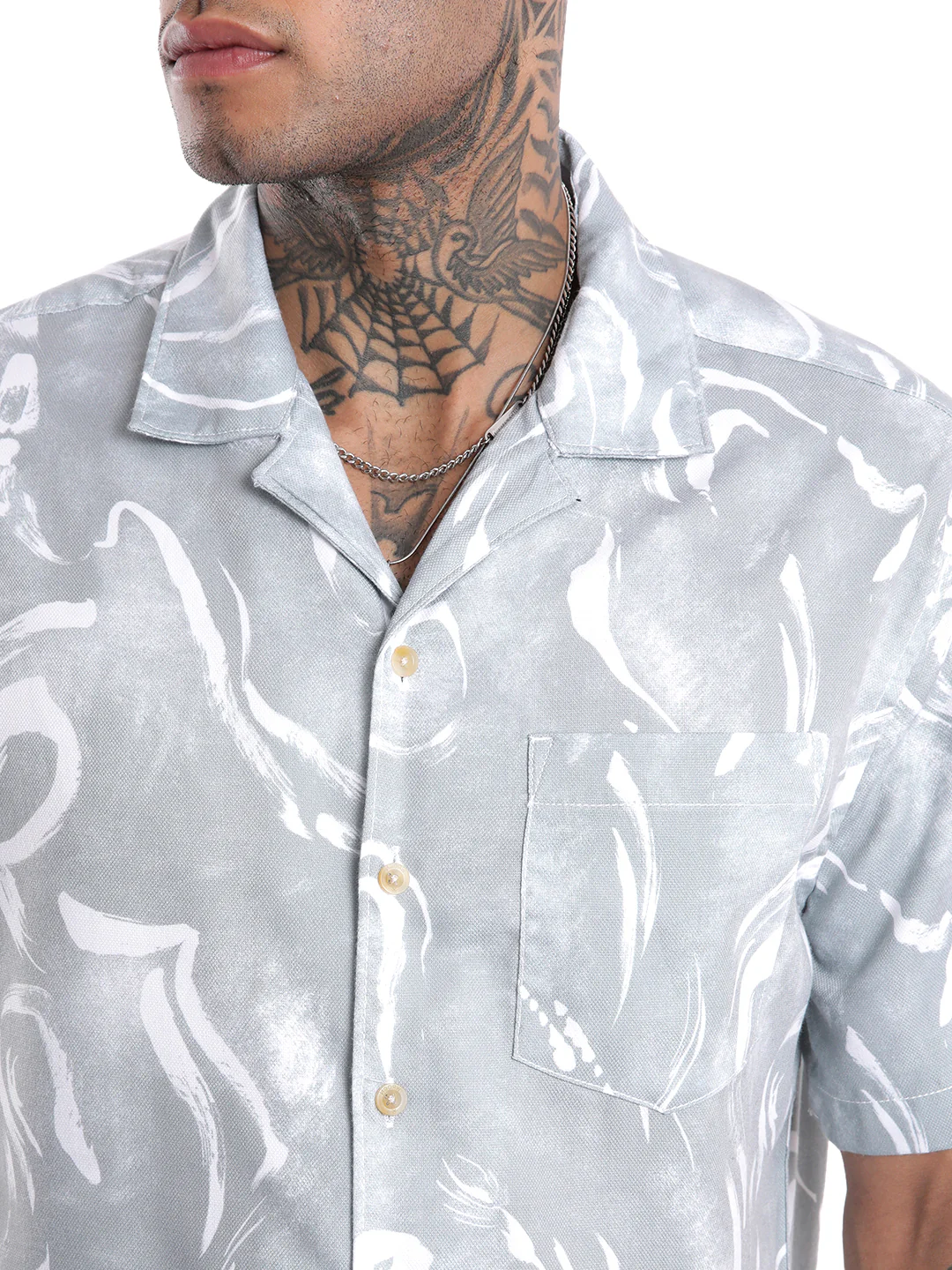 Pattern Flow Resort Collar Shirt - Image 5