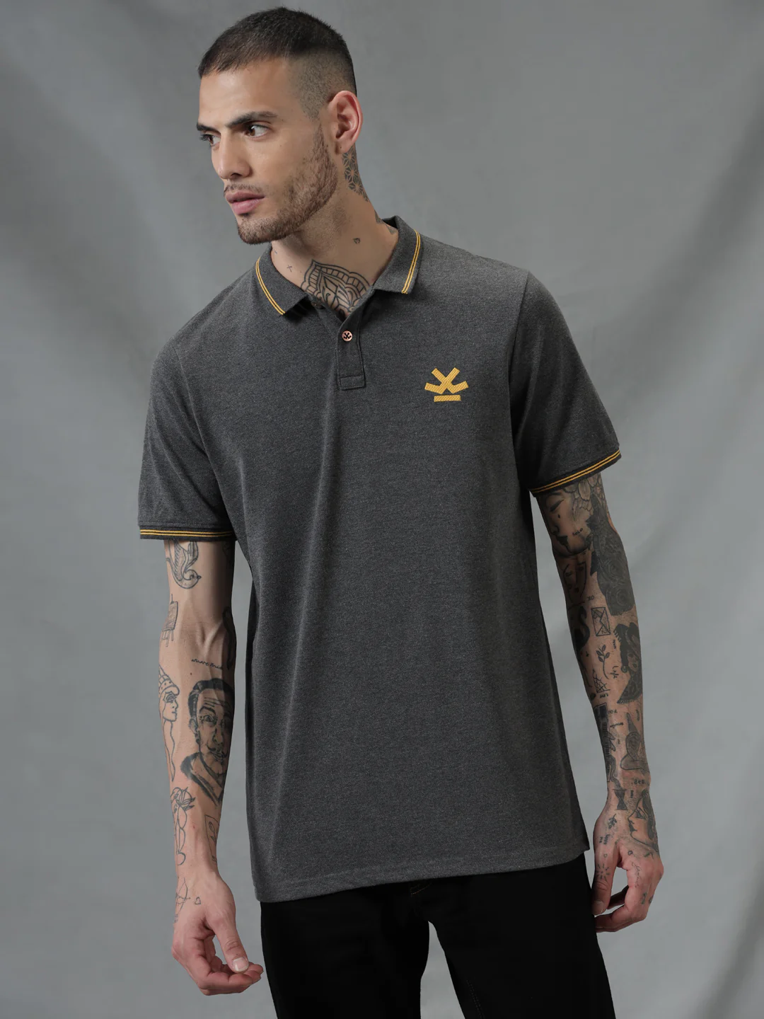 Perfectly Grey Polo T-Shirt - Image 5