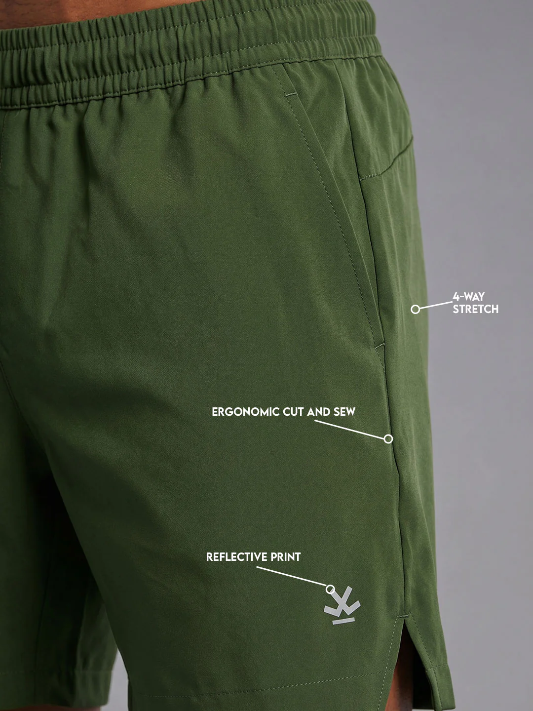 Performance shorts | Olive - Image 5