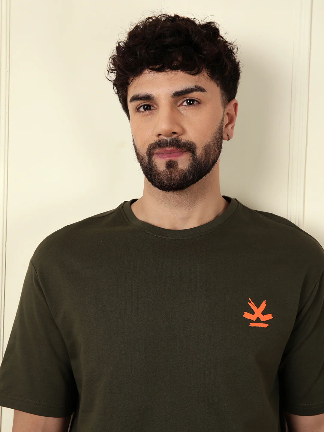 Heavy GSM Printed Picasso T-Shirt | Olive - Image 6