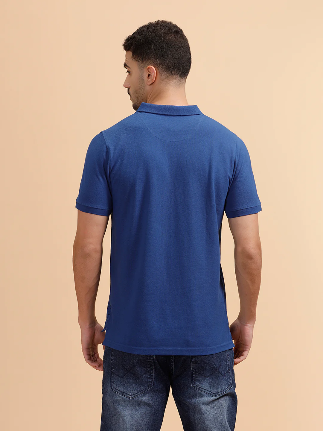 Pixel Placement Print Polo T-Shirt | Blue - Image 3