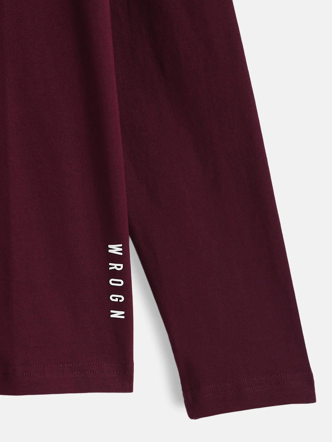 Placement Print Slim Fit Fit T-Shirt | Maroon - Image 5