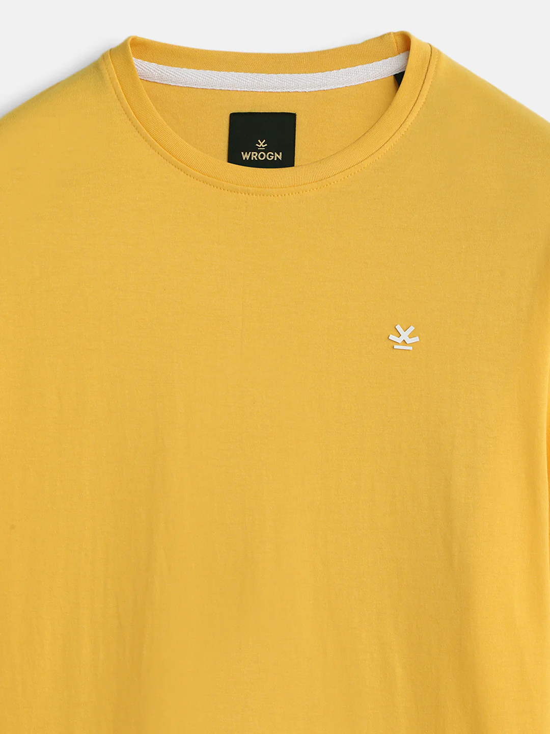 Placement Print Slim Fit T-Shirt I Yolk Yellow - Image 3