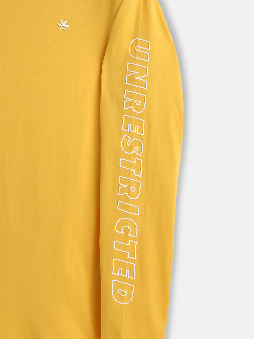 Placement Print Slim Fit T-Shirt I Yolk Yellow - Image 4