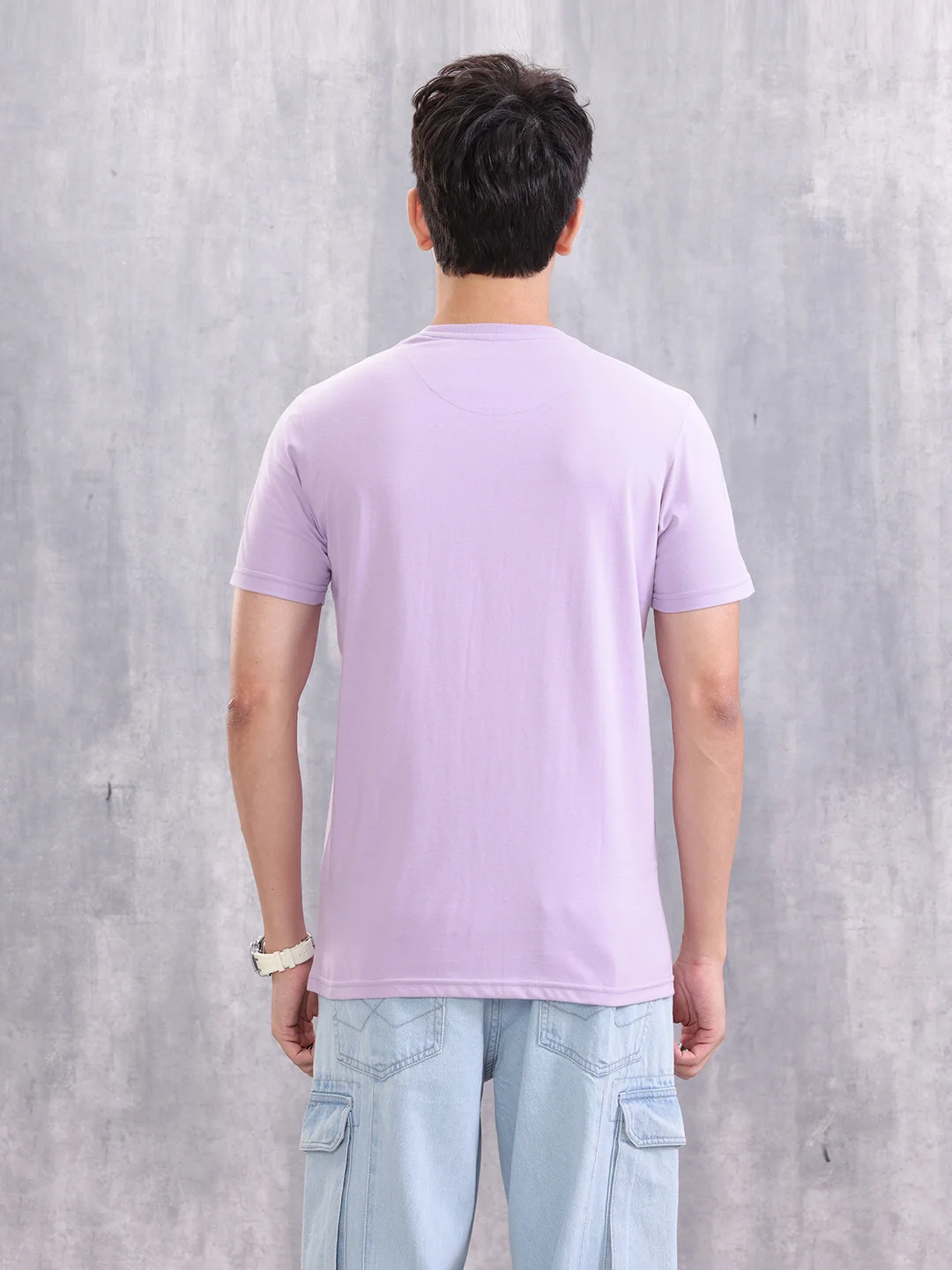 Placement Printed Logo T-Shirt | Purple - Image 3