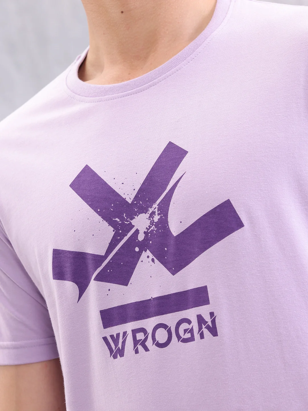 Placement Printed Logo T-Shirt | Purple - Image 4