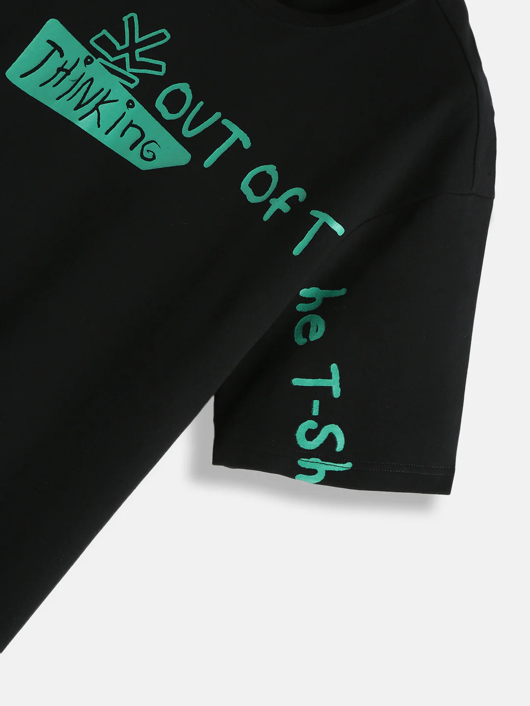 Placement Printed Oversized T-Shirt | Black - Image 4