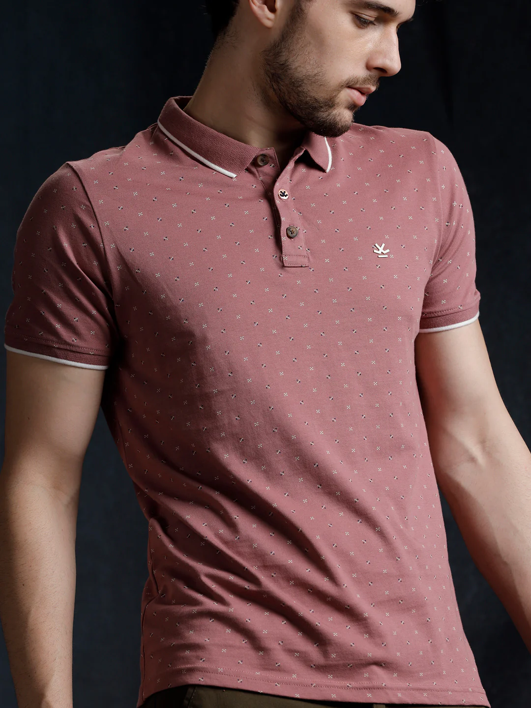 Polka Printed Polo T-Shirt - Image 5