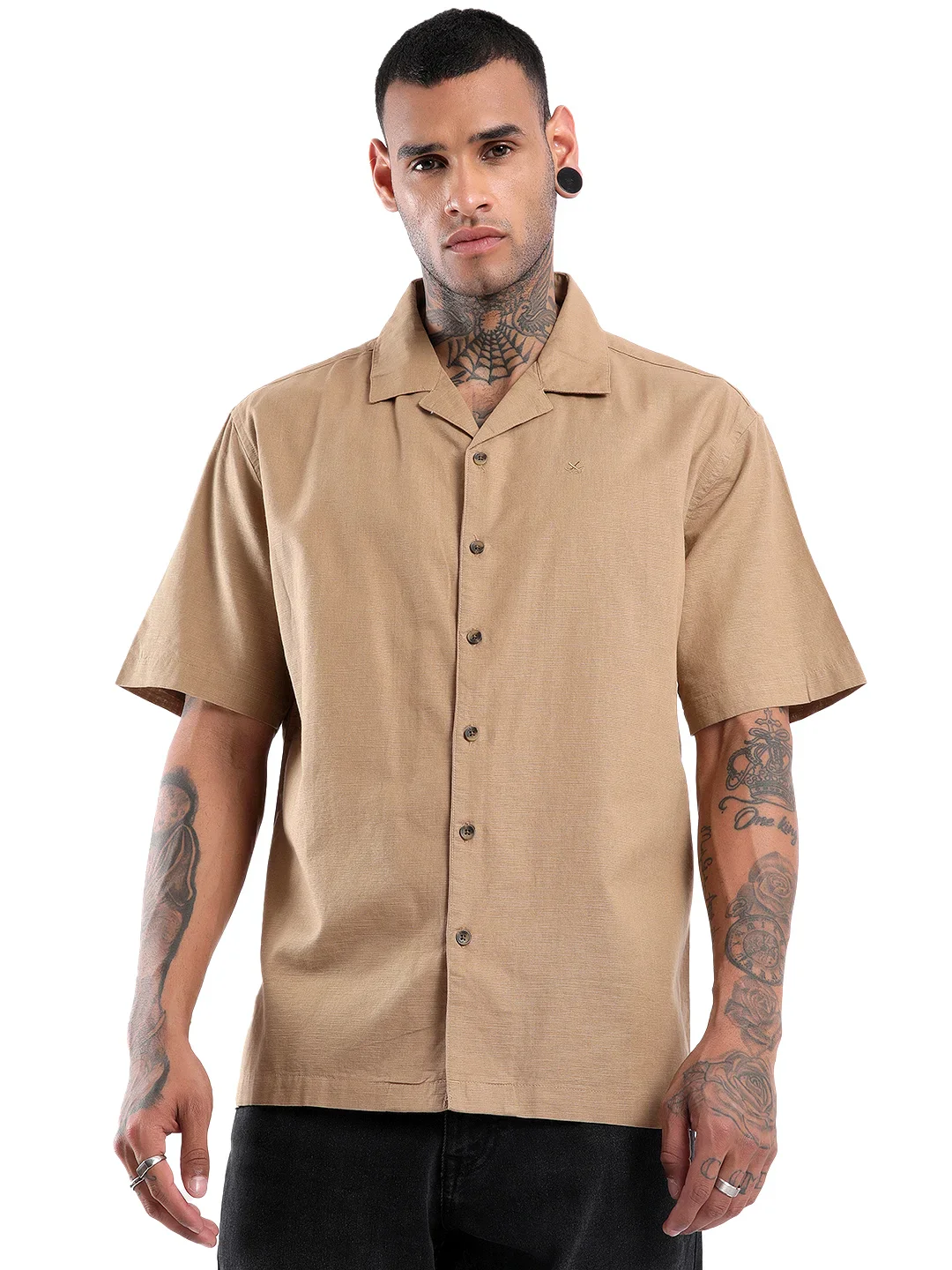 Premium Khaki Short Sleeve Shirt - Image 6