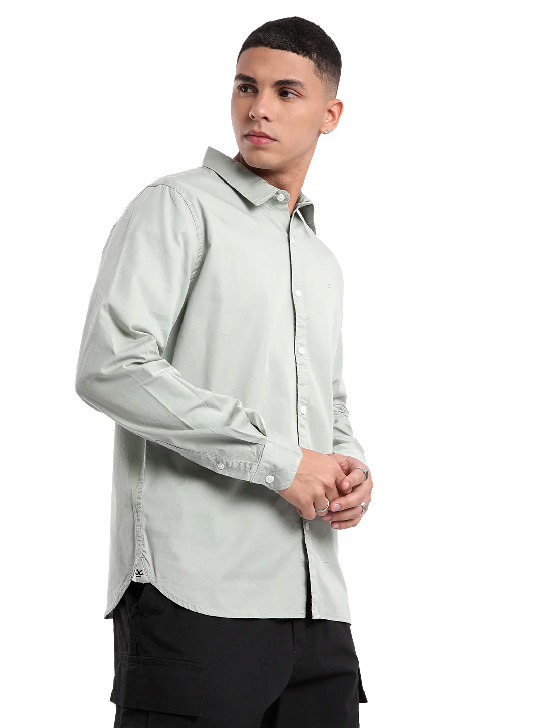 Premium Light Green Slim Fit Shirt - Image 4
