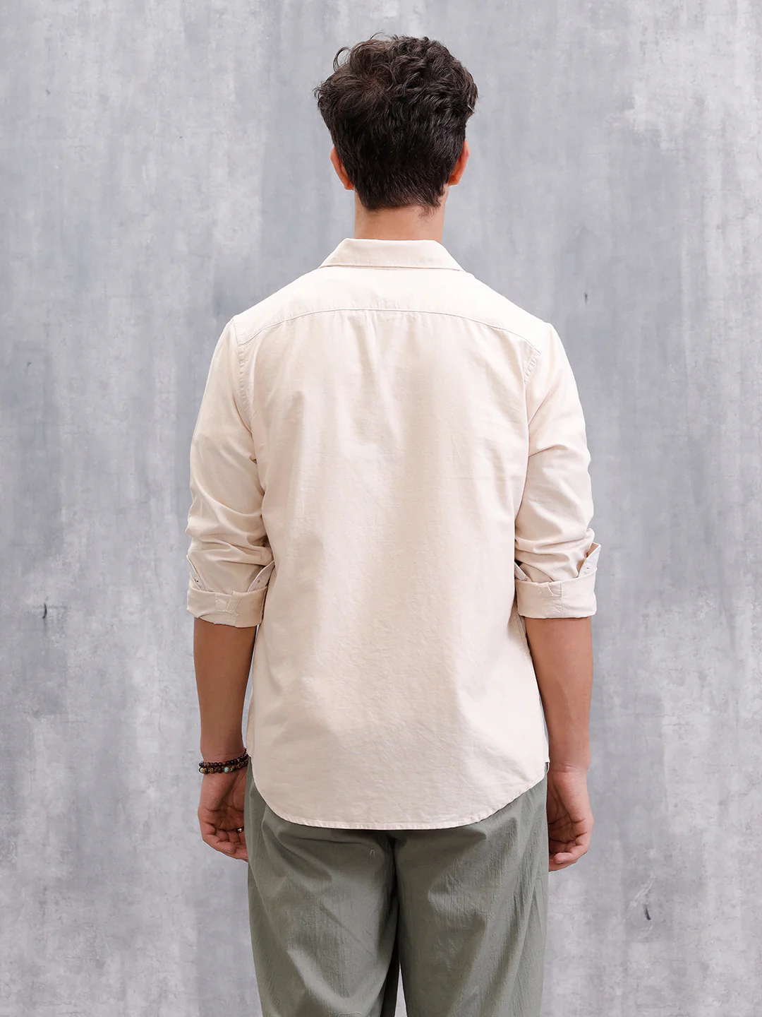 Premium Oxford Shirt In Slim Fit | Beige - Image 3