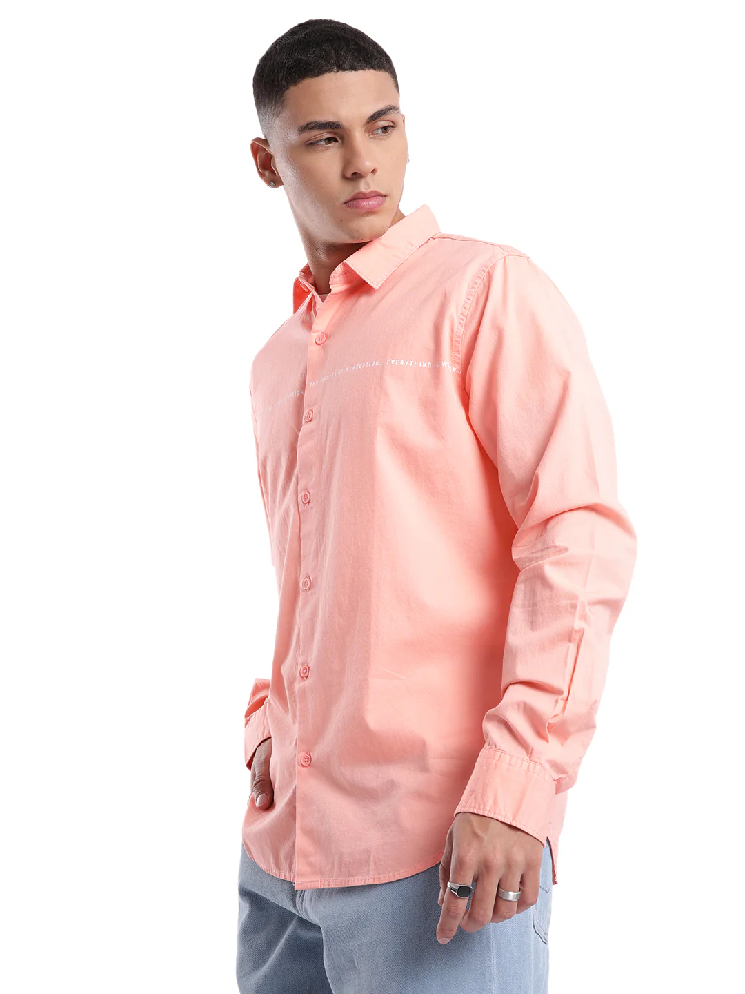 Premium Pink Printed Long Sleeve Shirt - Image 4