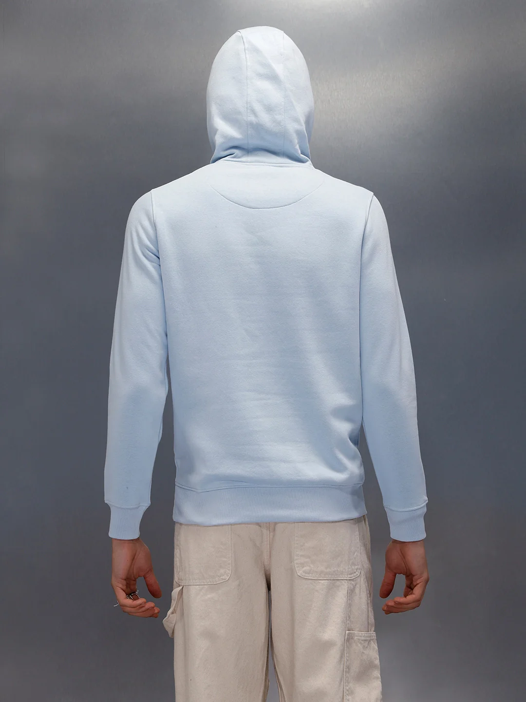 Premium Soft Fleece Classic Slim Fit Sweatshirt | Blue - Image 3