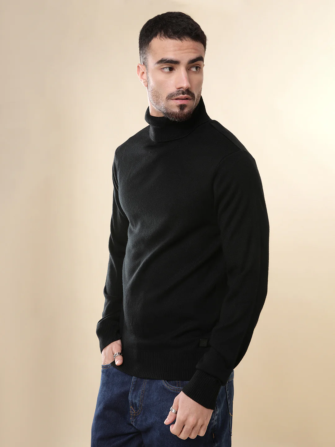 Prime Black Turtle Neck Sweater - Image 4