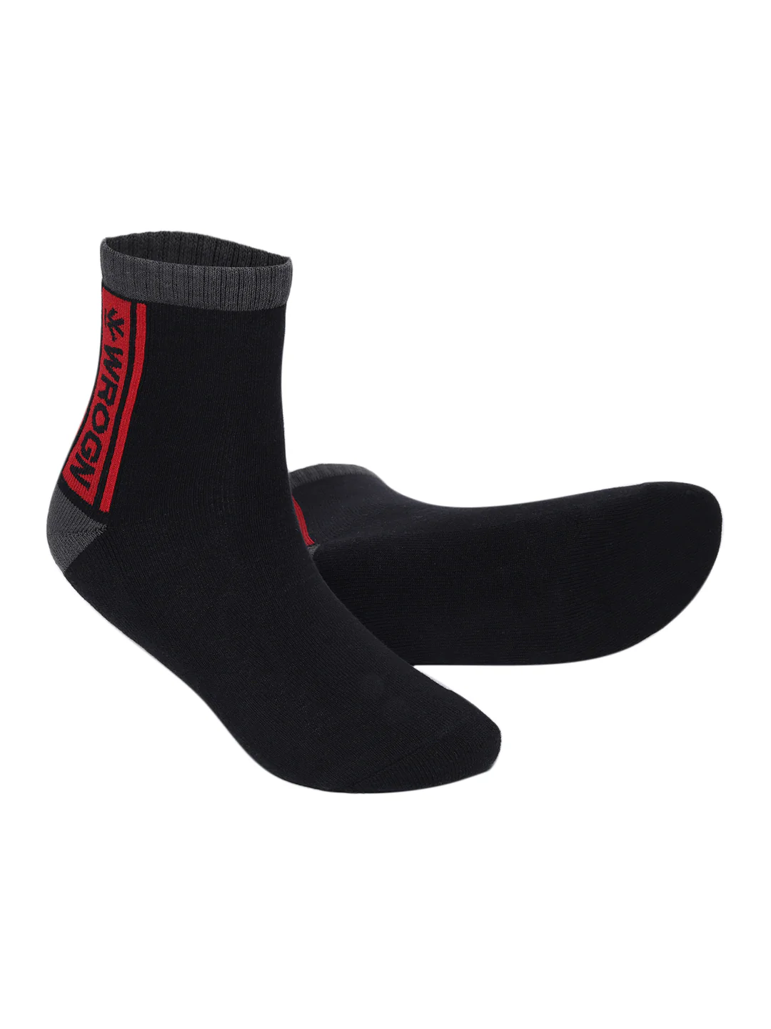 Printed Ease Black & White Ankle Socks Pack of 2 - Image 3