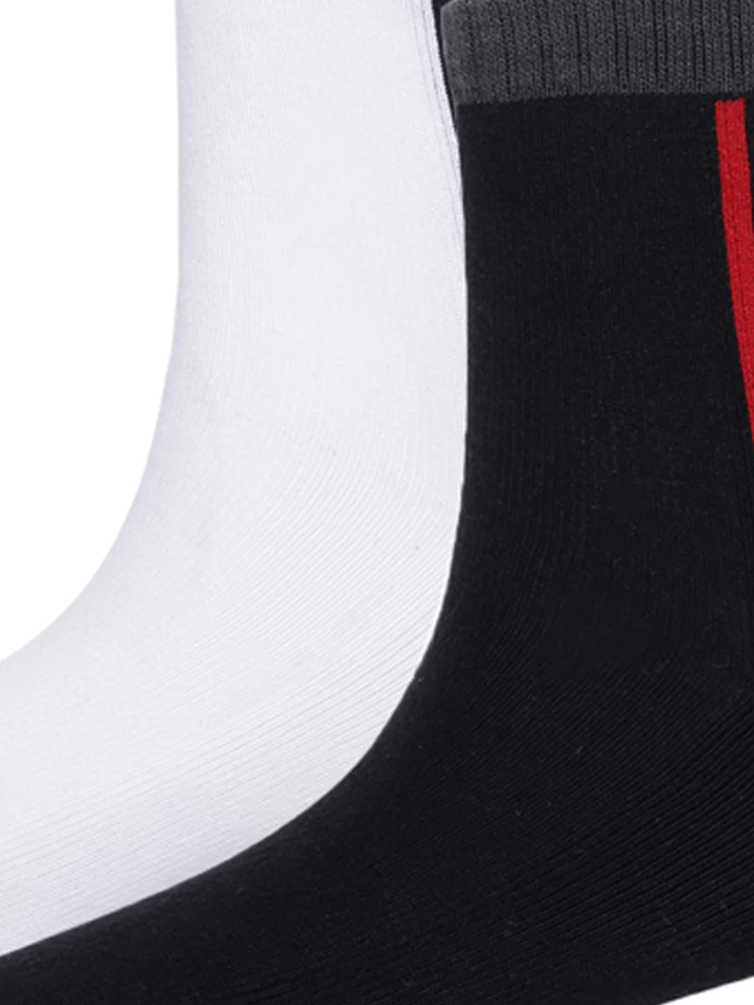 Printed Ease Black & White Ankle Socks Pack of 2 - Image 4