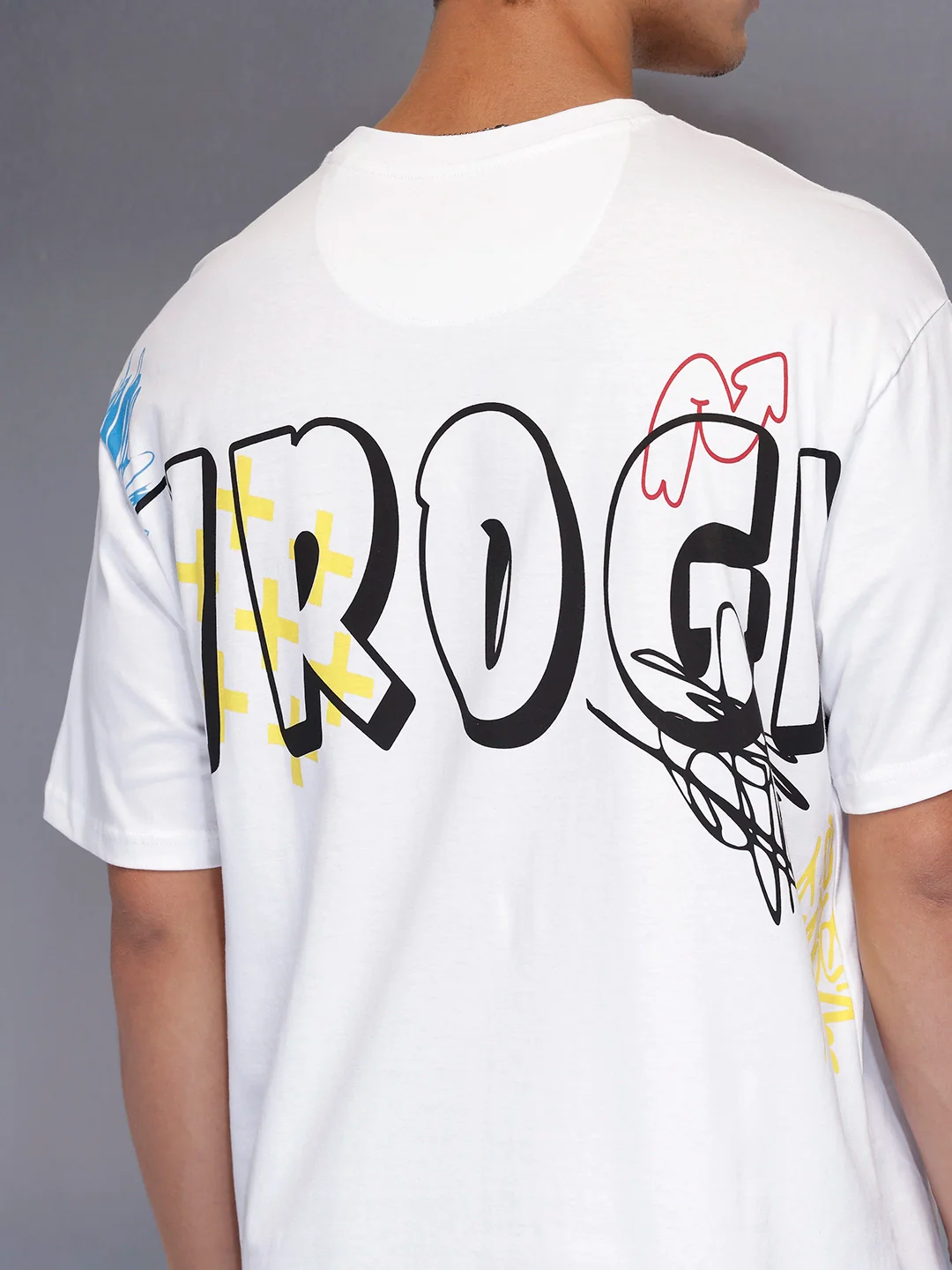 Printed oversized T-shirt | White - Image 5