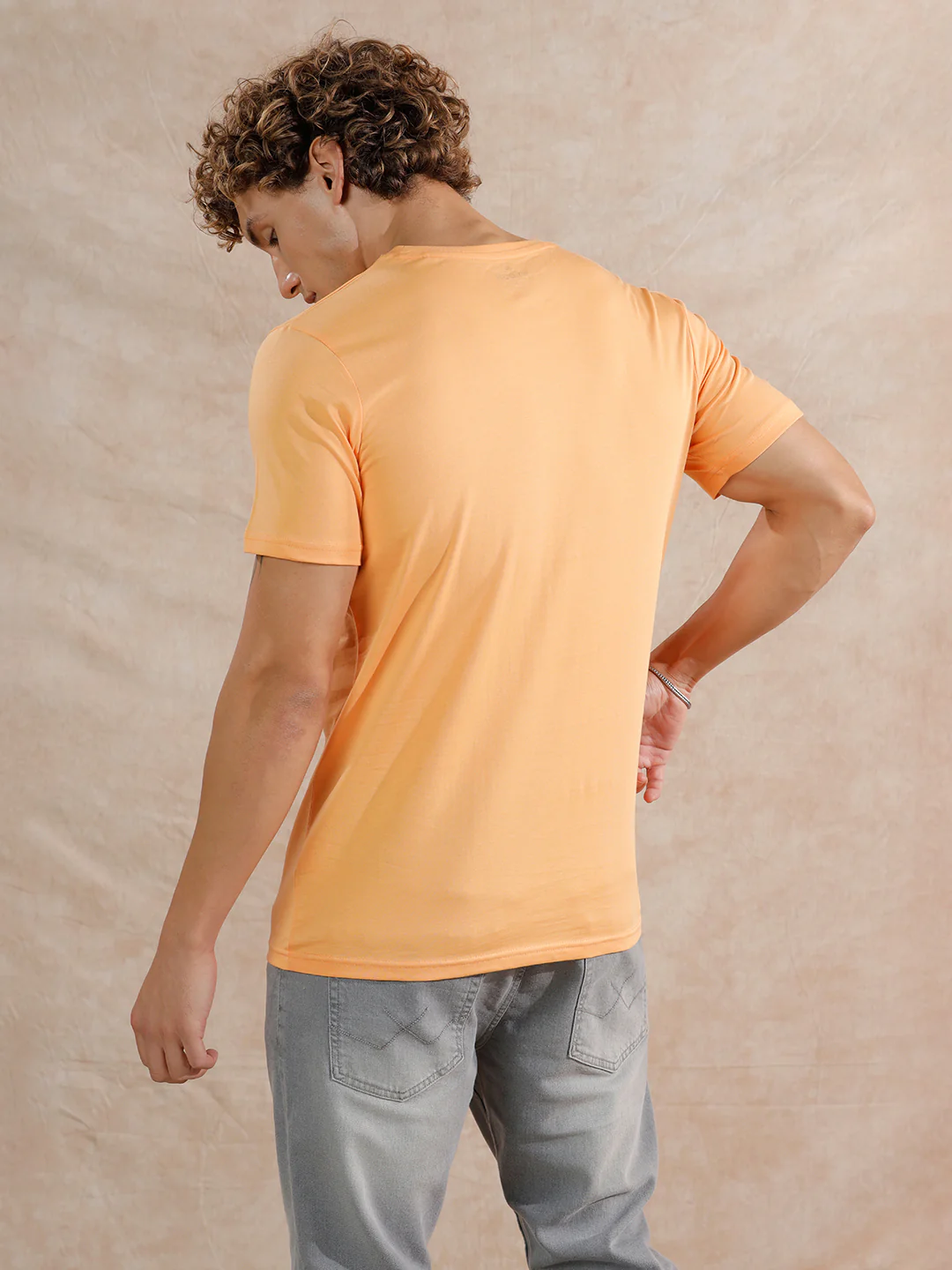 Printed Regular Fit T-Shirt | Orange - Image 3