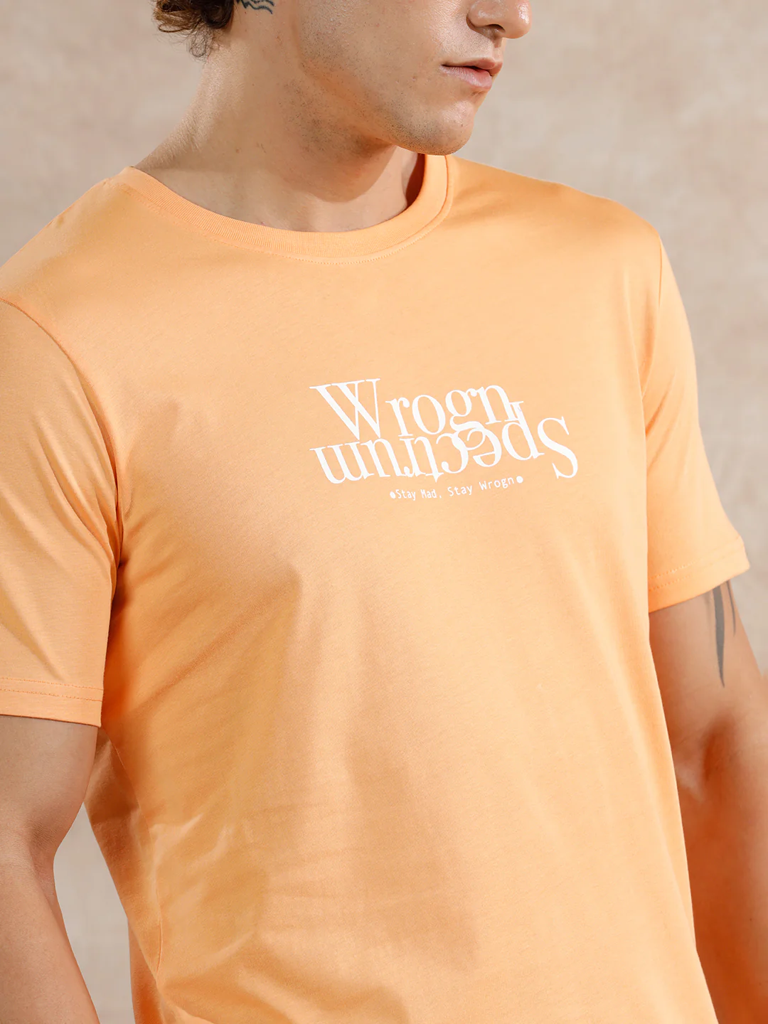 Printed Regular Fit T-Shirt | Orange - Image 5