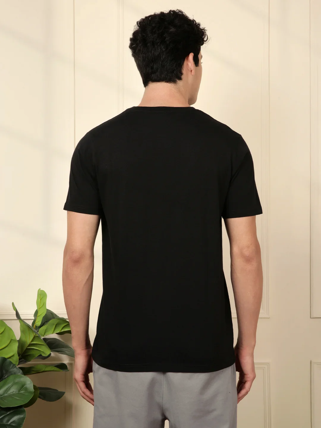 Foil Printed T-Shirt | Black - Image 5
