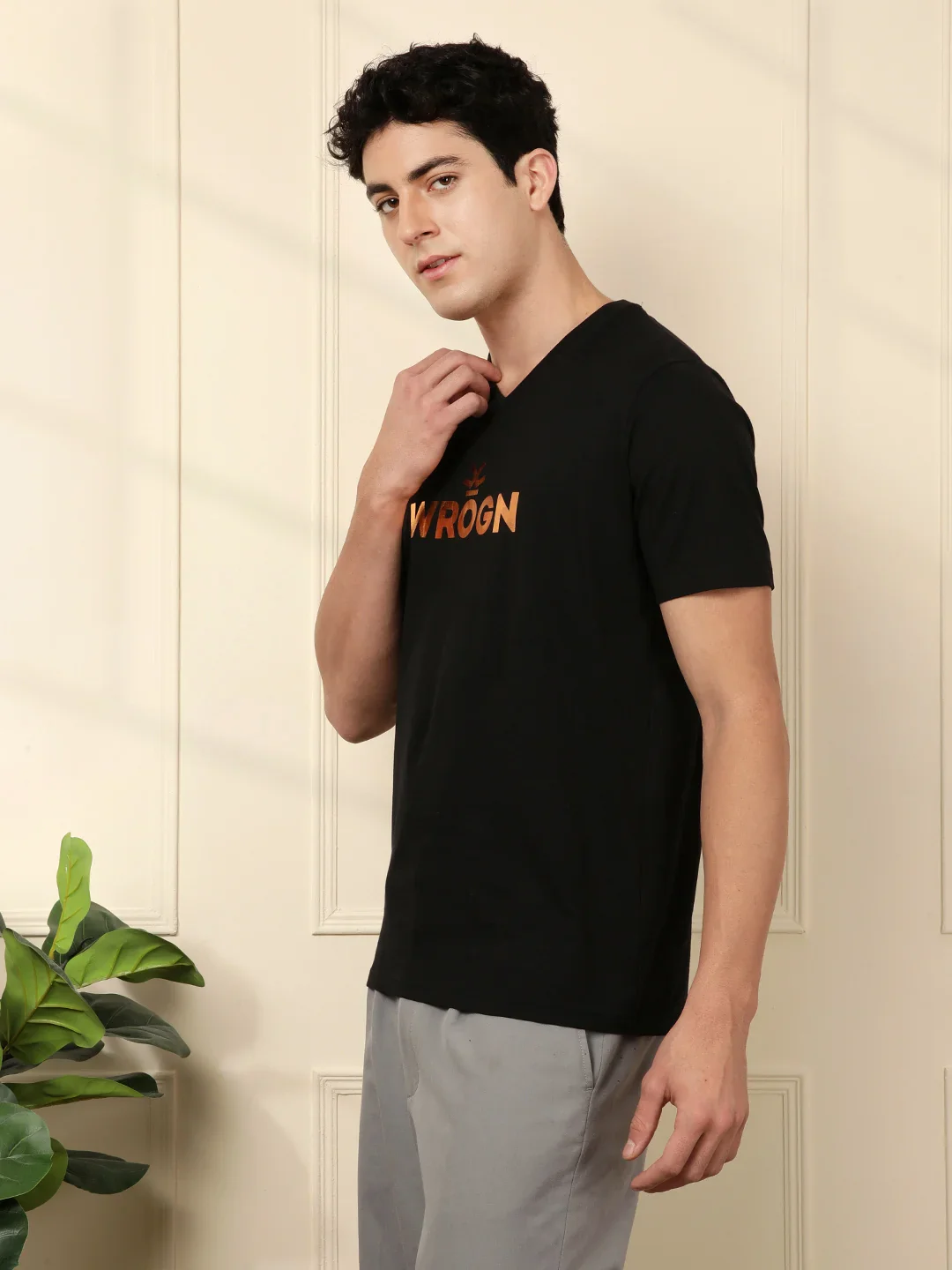 Foil Printed T-Shirt | Black - Image 6