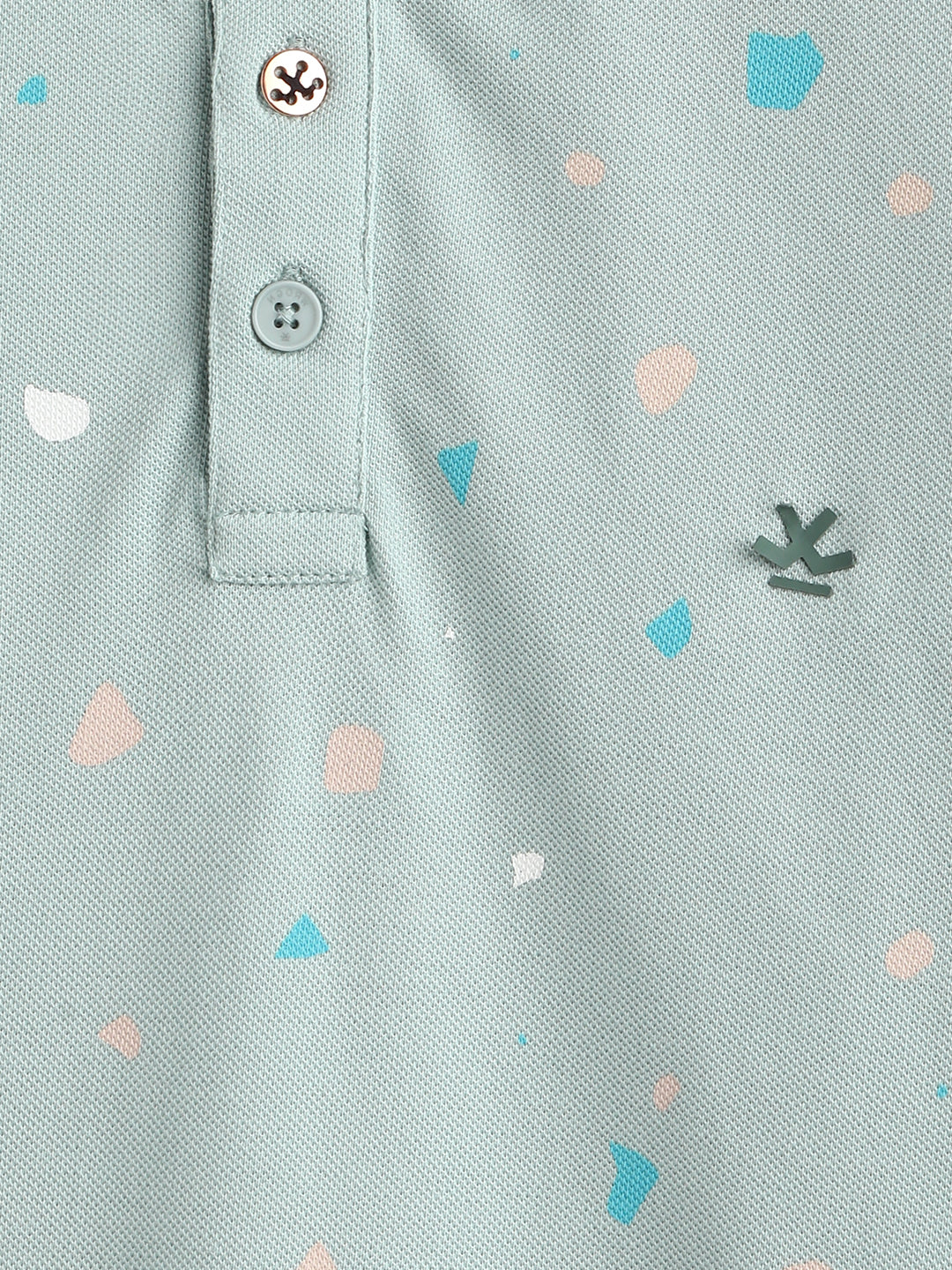 Printed Slim Fit Polo T-Shirt | Olive - Image 7