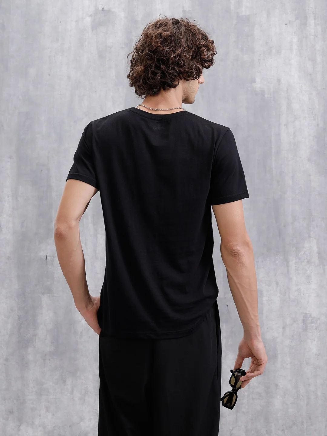 Printed Slim Fit T-Shirt | Black - Image 2