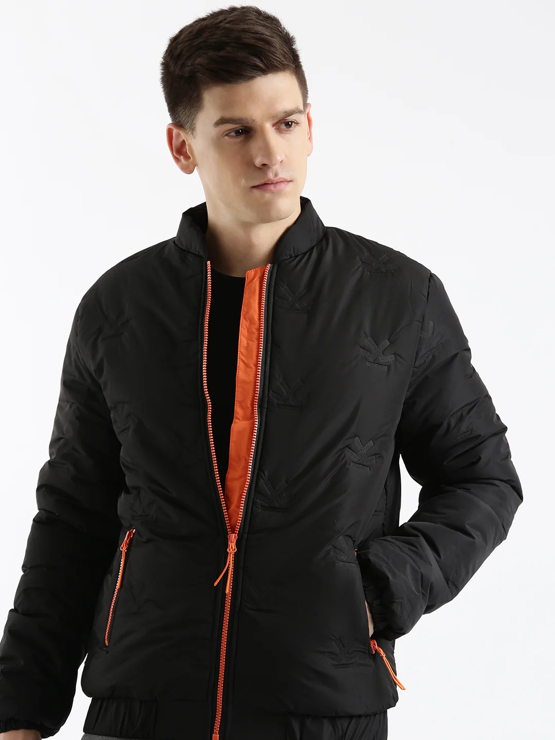 Raven Black Puffer Jacket - Image 2