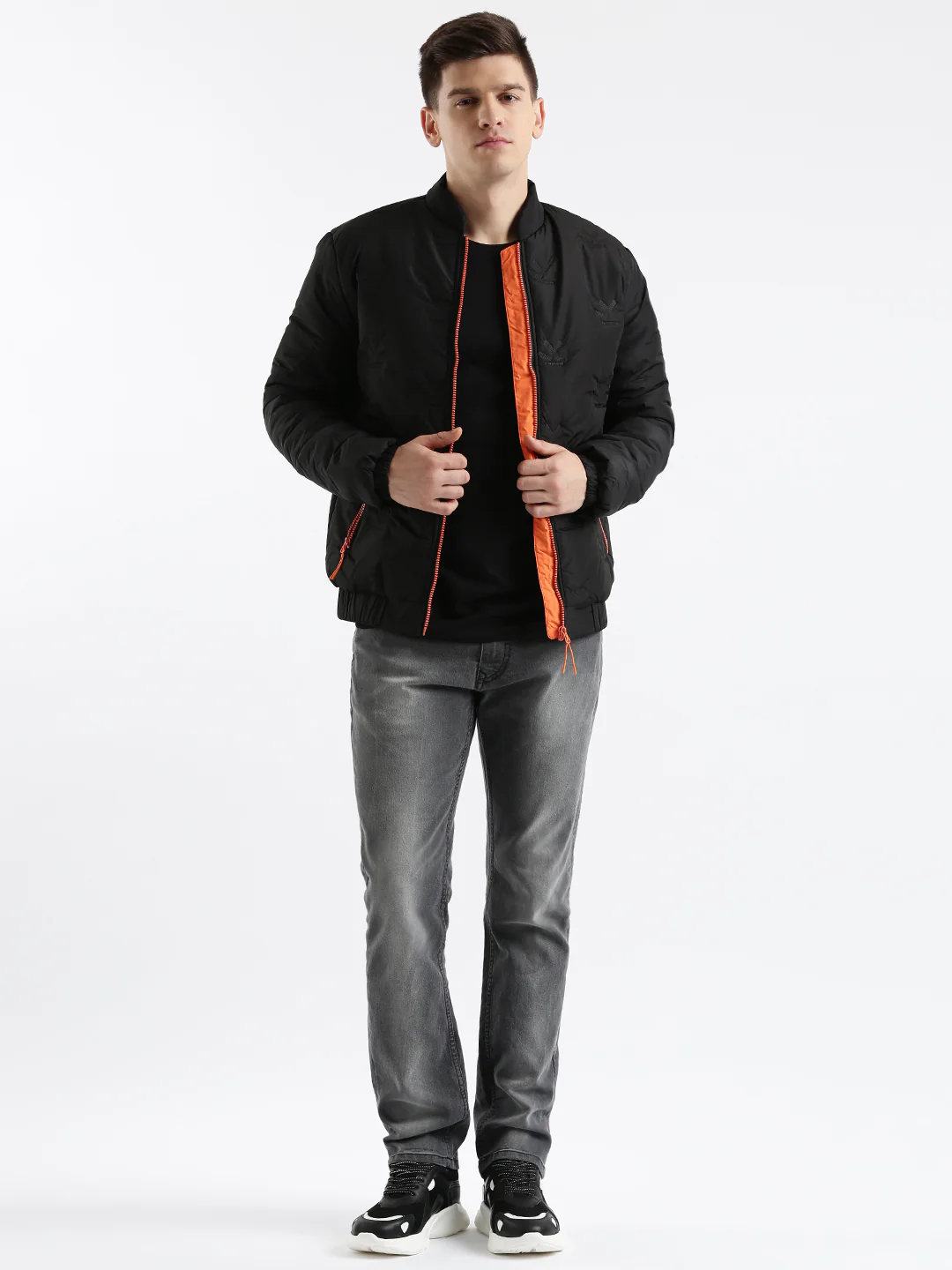 Raven Black Puffer Jacket - Image 3
