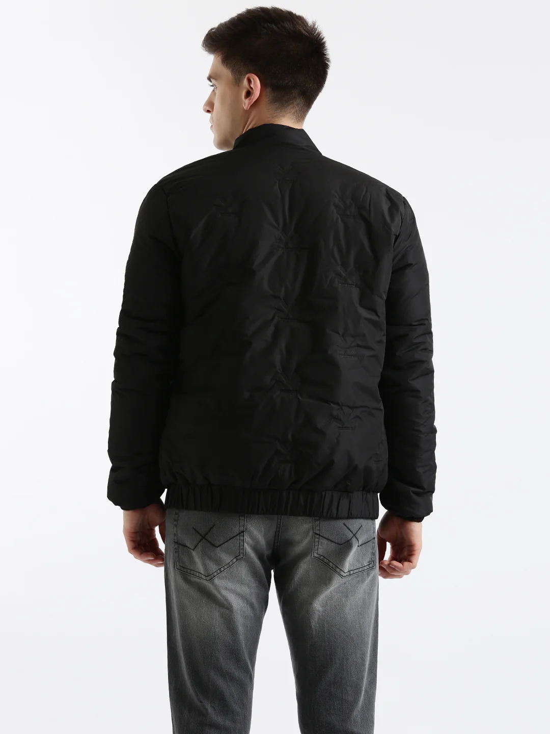 Raven Black Puffer Jacket - Image 4