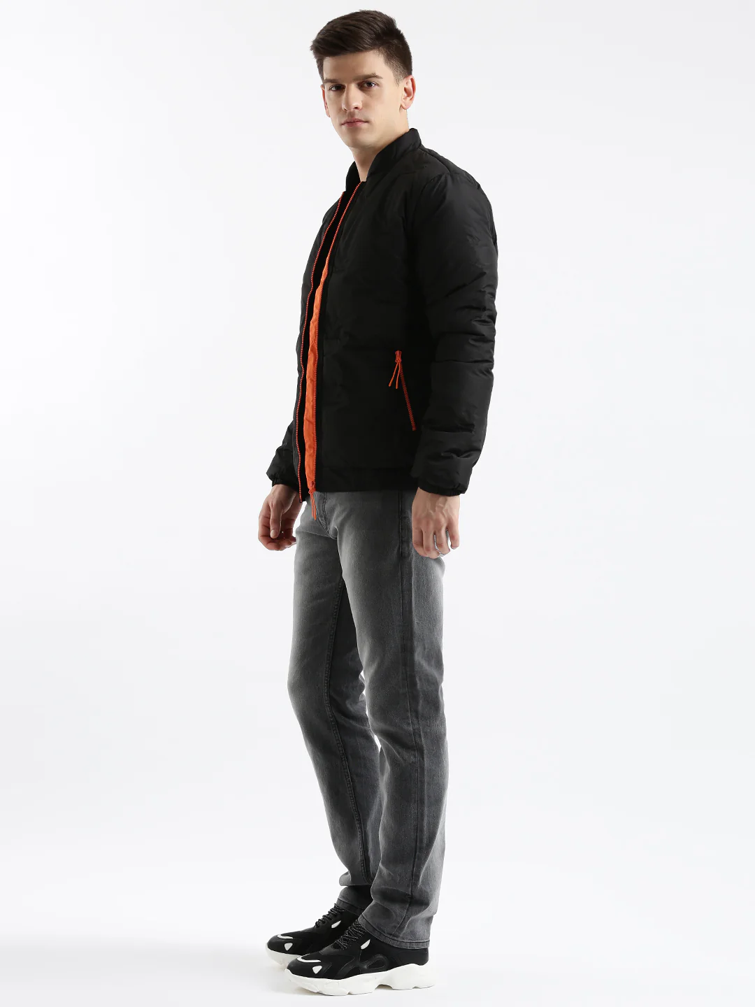 Raven Black Puffer Jacket - Image 5