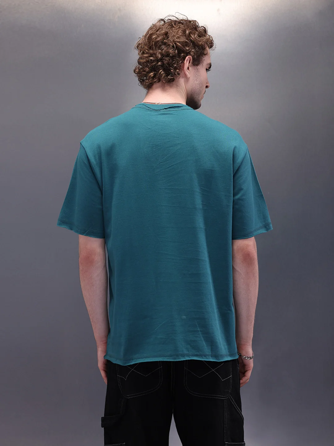 Raw Edge Printed T-Shirt | Green - Image 3