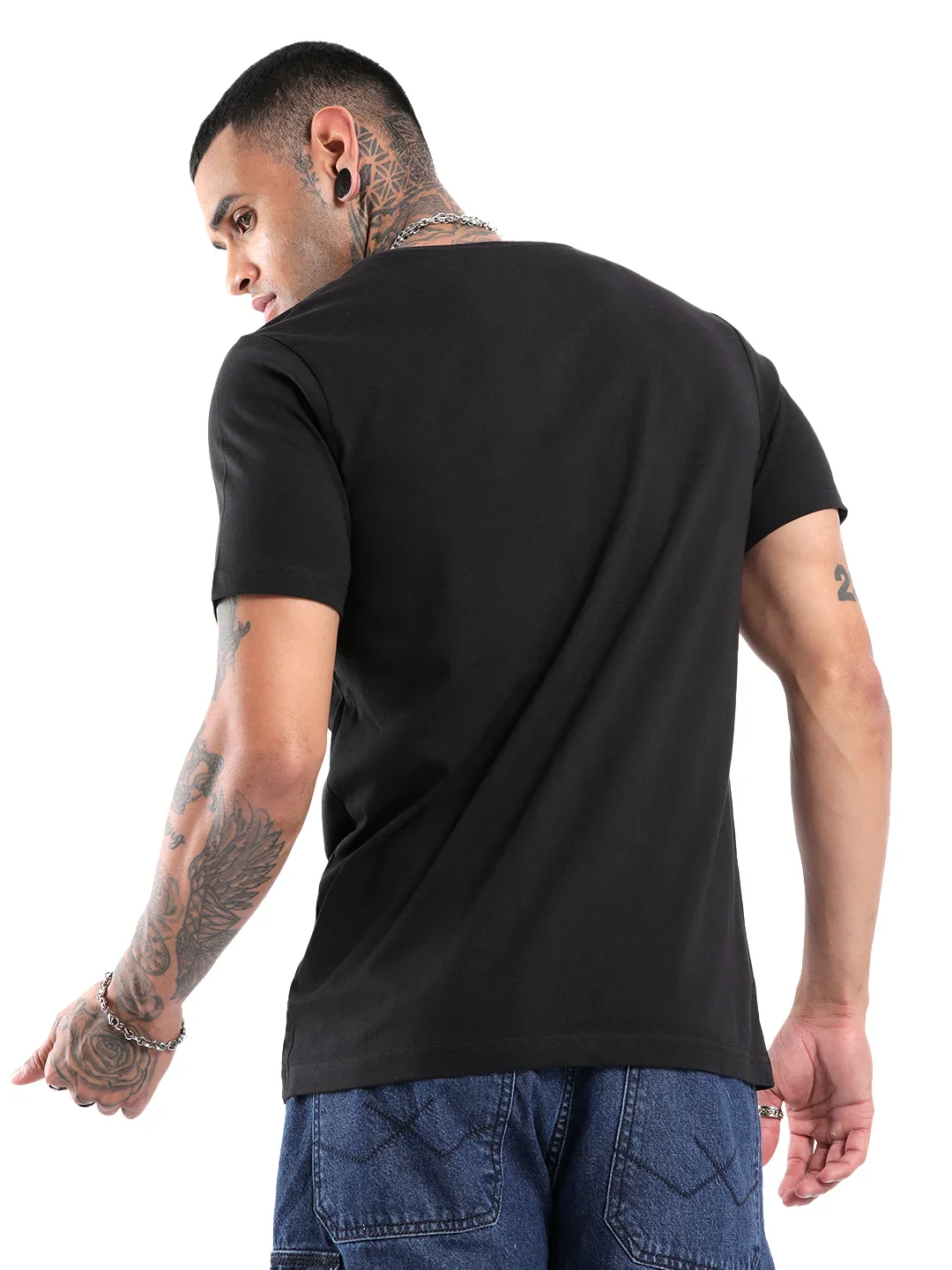 Rebel Wave Black Printed T-Shirt - Image 3