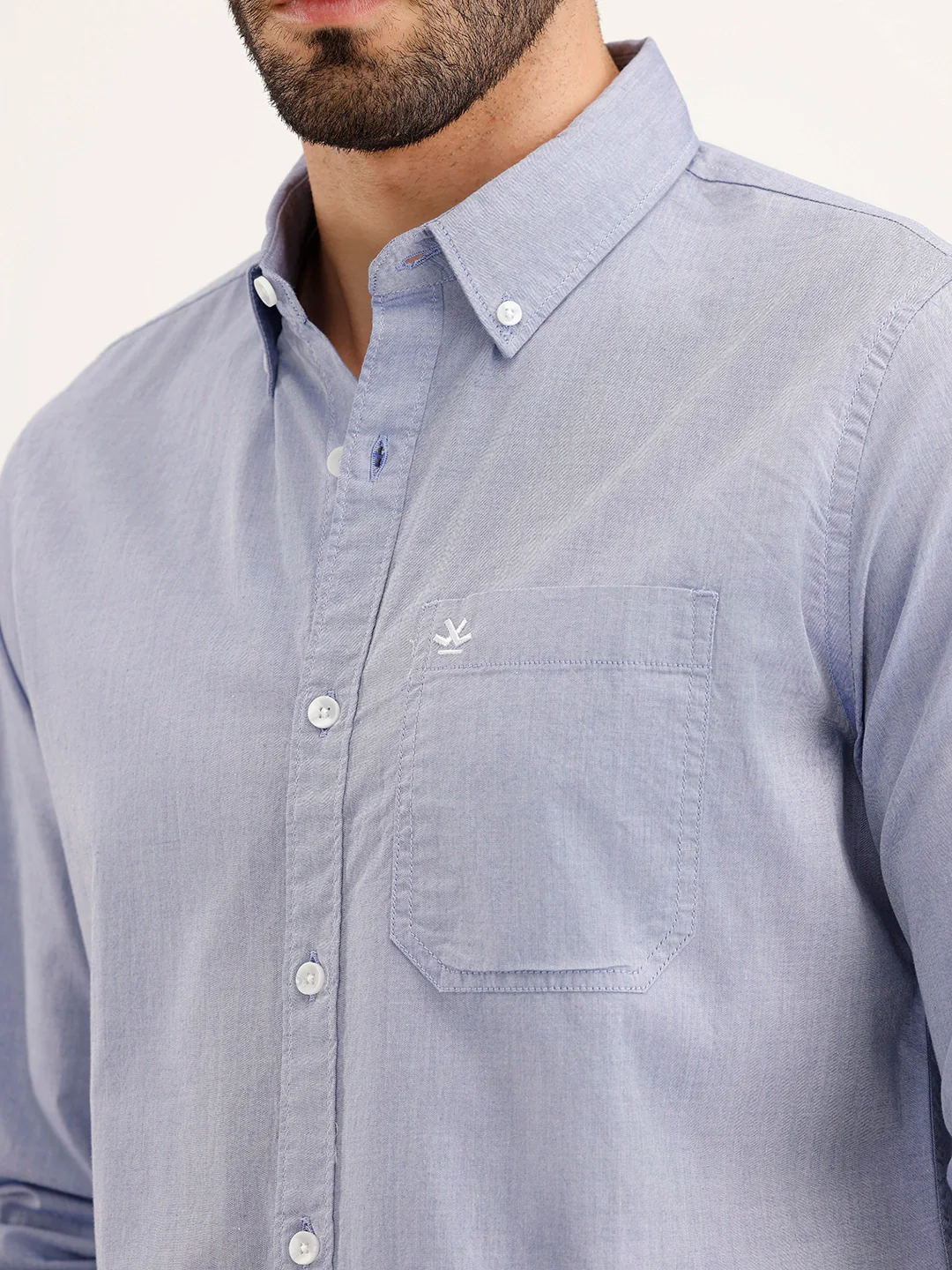 Regular Fit 100% Cotton Shirt | Blue - Image 5