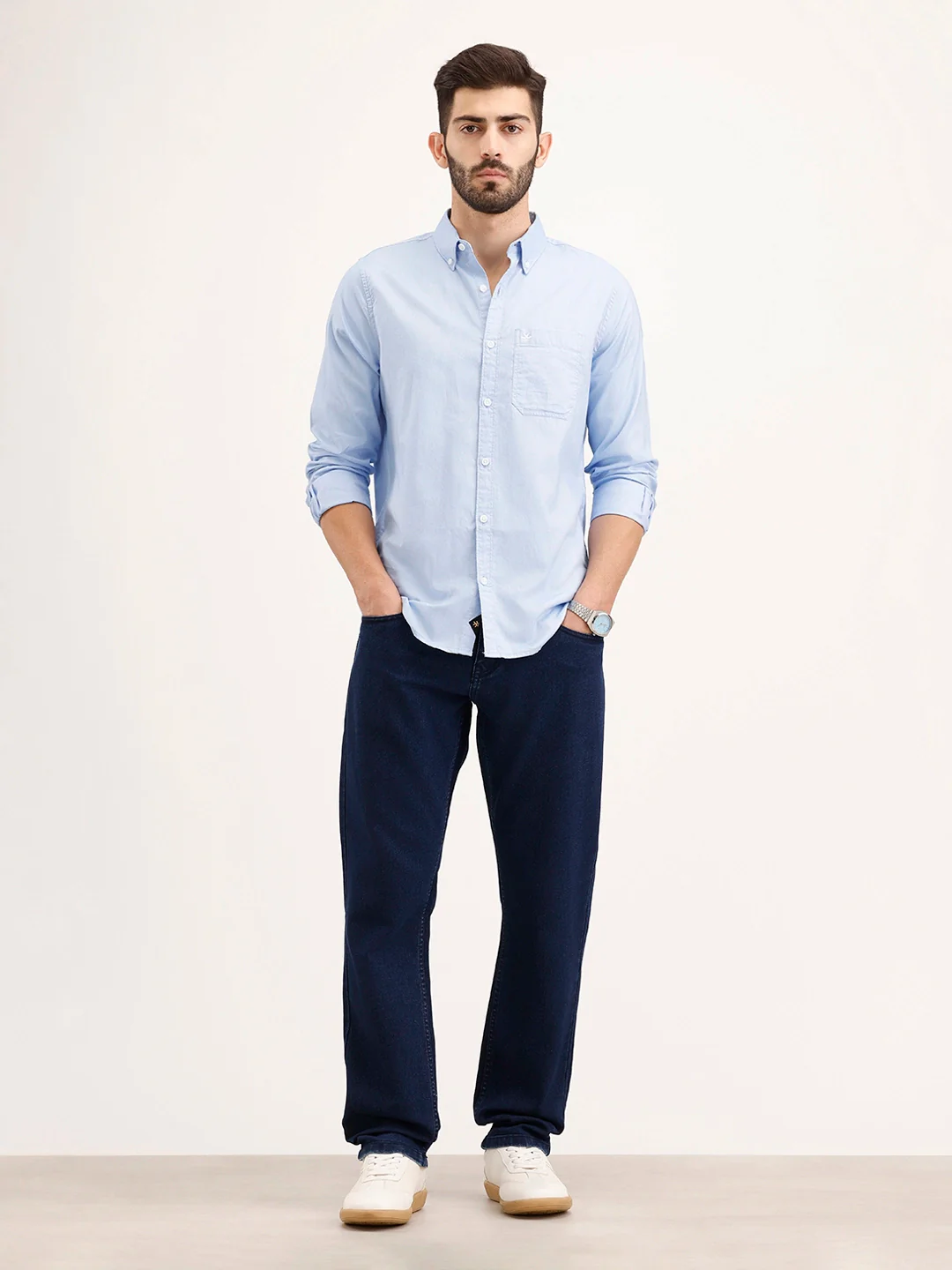 Regular Fit 100% Cotton Shirt | Light Blue - Image 2