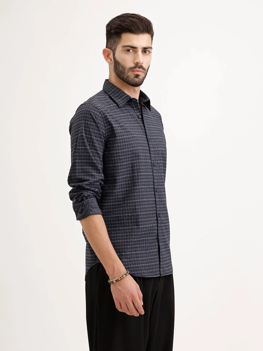 Regular Fit AOP Full Sleeve Shirt | Blue - Image 4