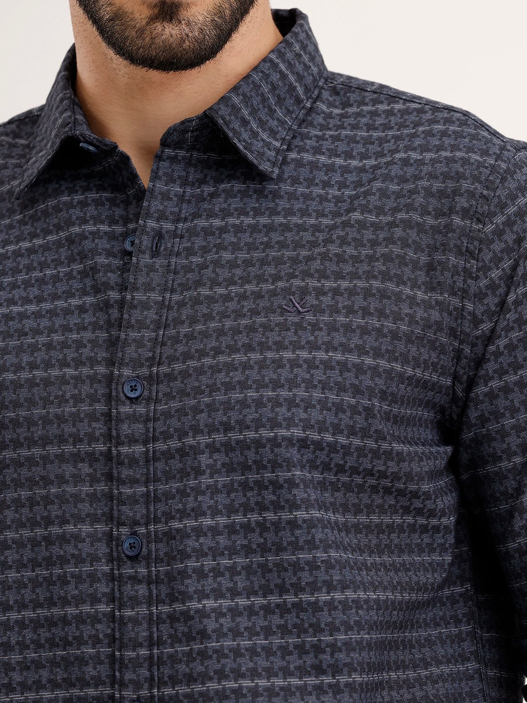 Regular Fit AOP Full Sleeve Shirt | Blue - Image 5