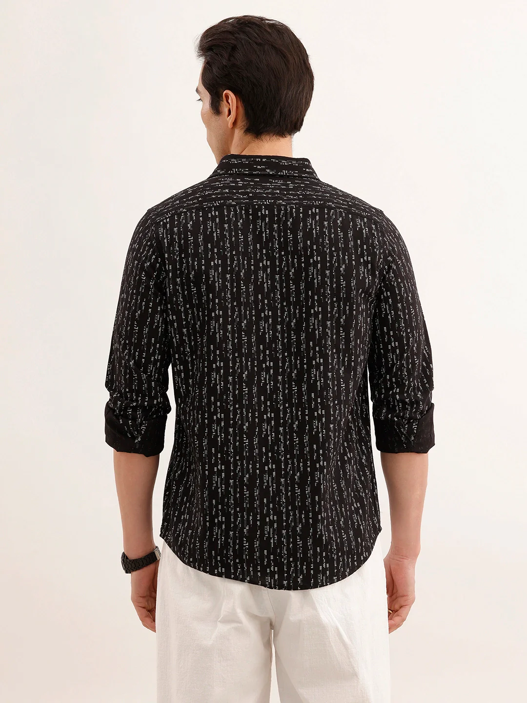 Regular Fit AOP Shirt | Black - Image 3