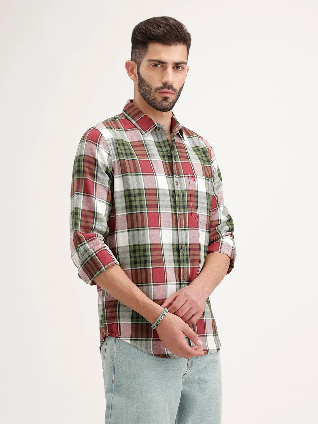 Regular Fit Checkerd Shirt | Multicolor - Image 4