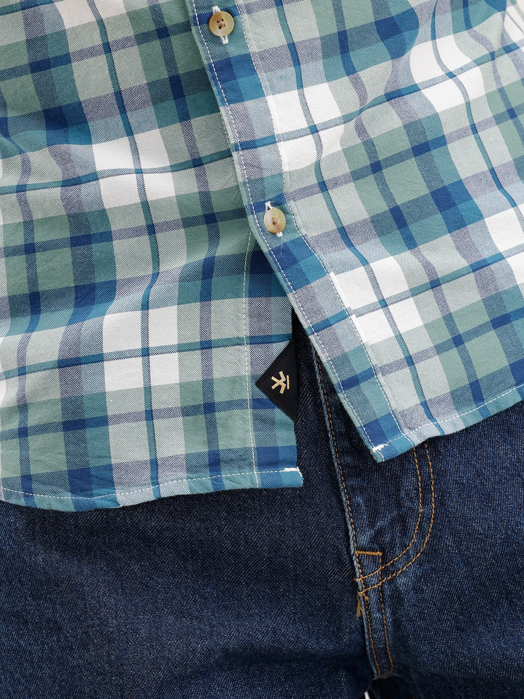 Regular Fit Checkered Shirt | Blue - Image 6