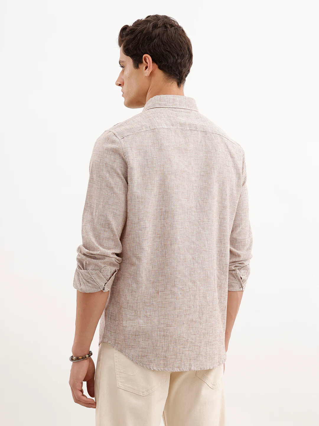 Regular Fit Checkered Shirt  | Brown - Image 3
