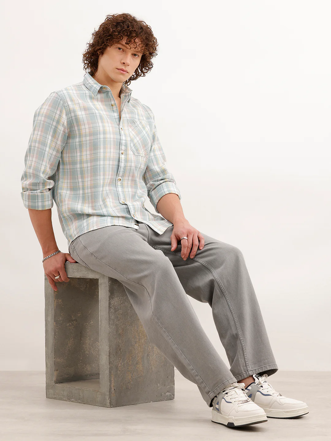 Regular Fit Checkered Shirt | Green - Image 2