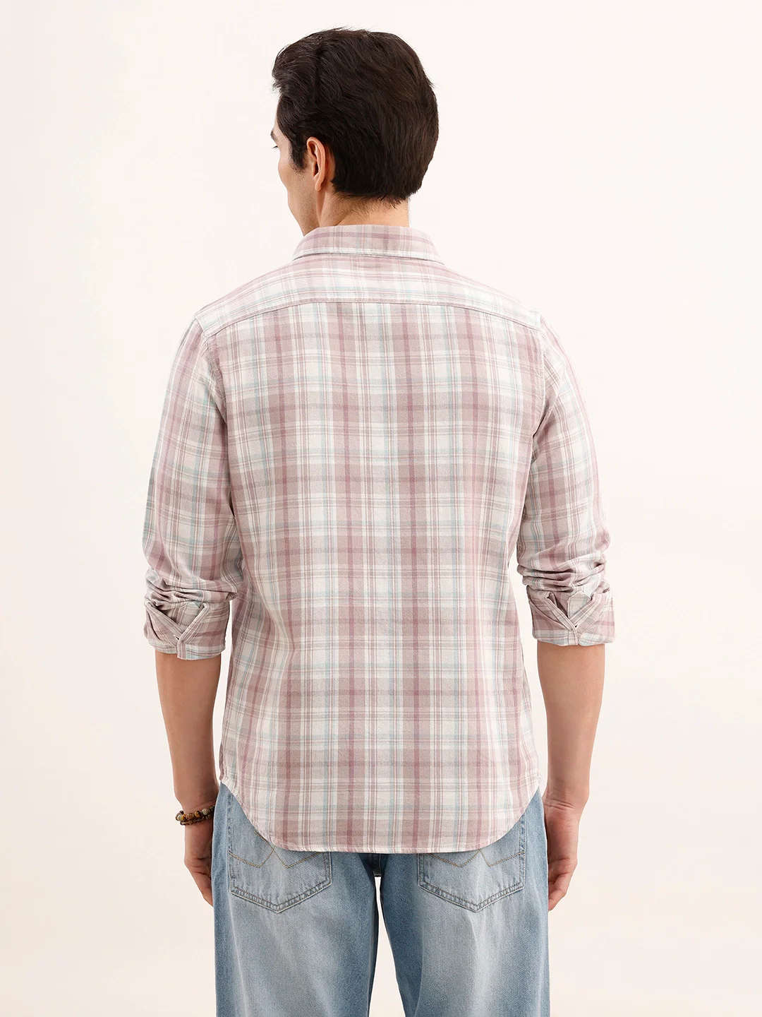 Regular Fit Checkered Shirt | Grey - Image 3