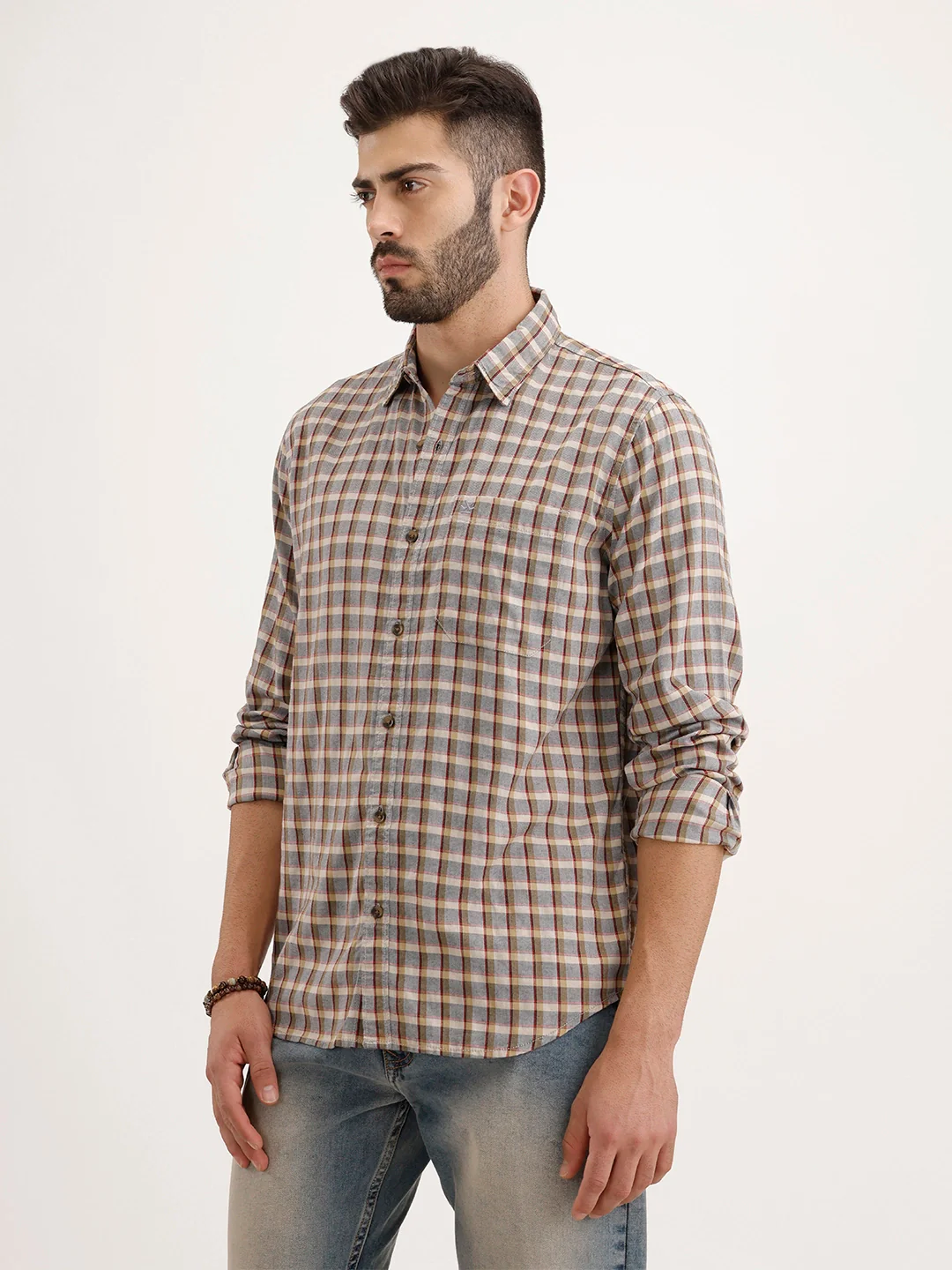 Regular Fit Checkered Shirt | Multicolor - Image 4