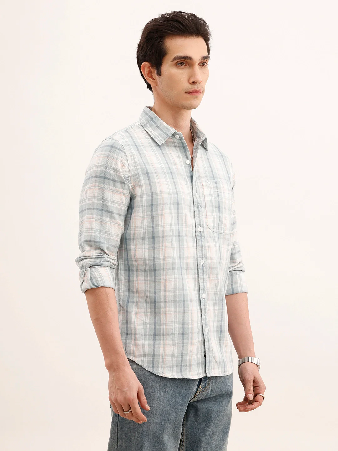 Regular Fit Checkered Shirt | Multicolor - Image 4