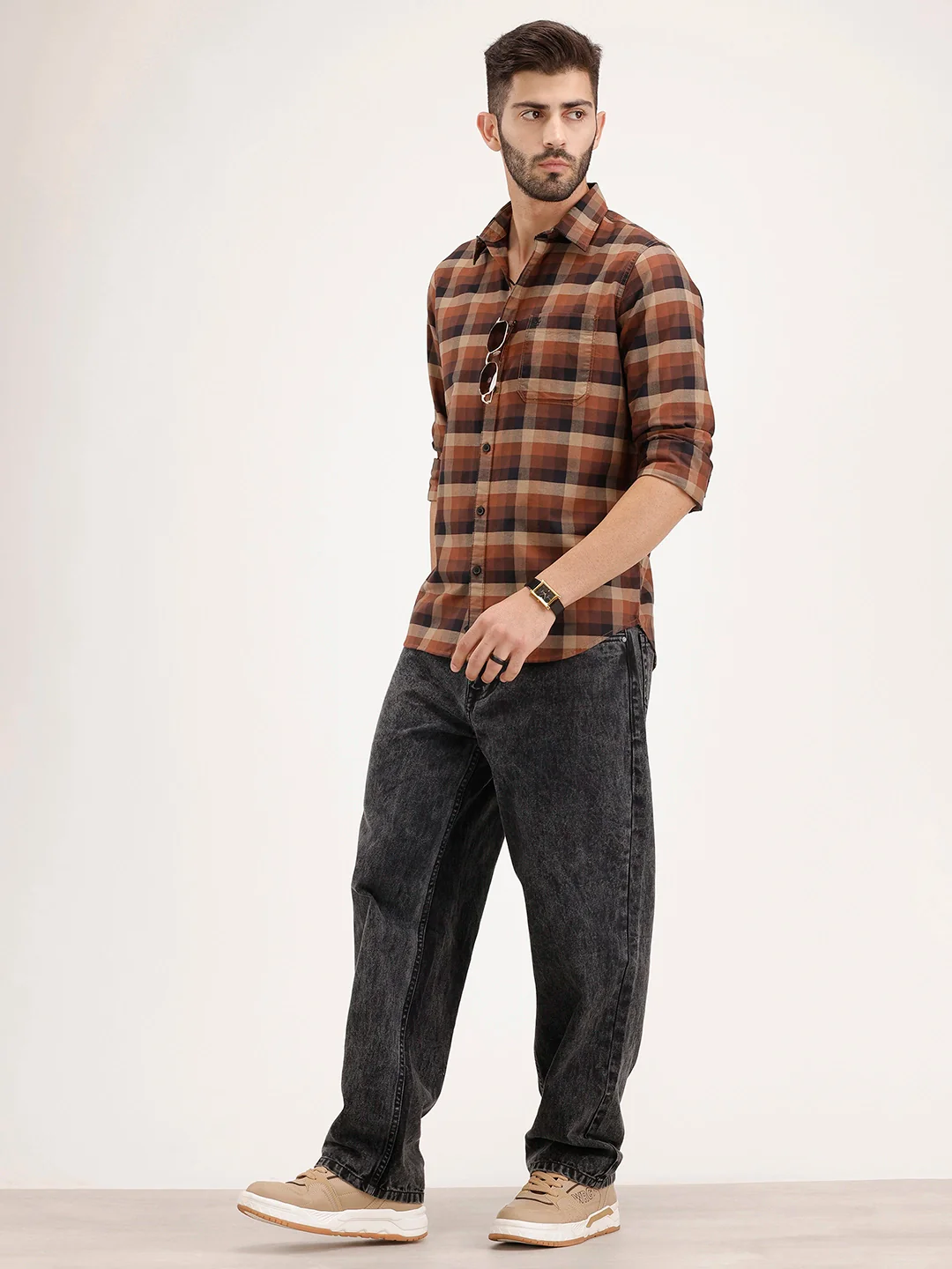 Regular Fit Checkered Shirt | Multicolor - Image 2