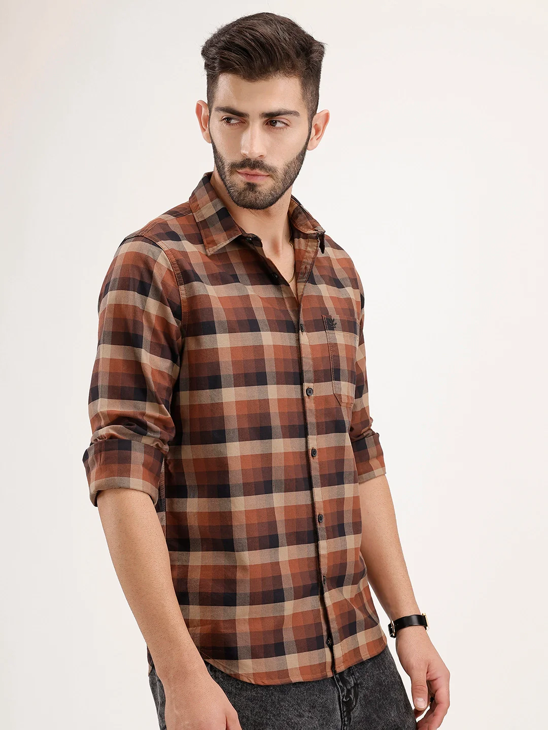 Regular Fit Checkered Shirt | Multicolor - Image 4
