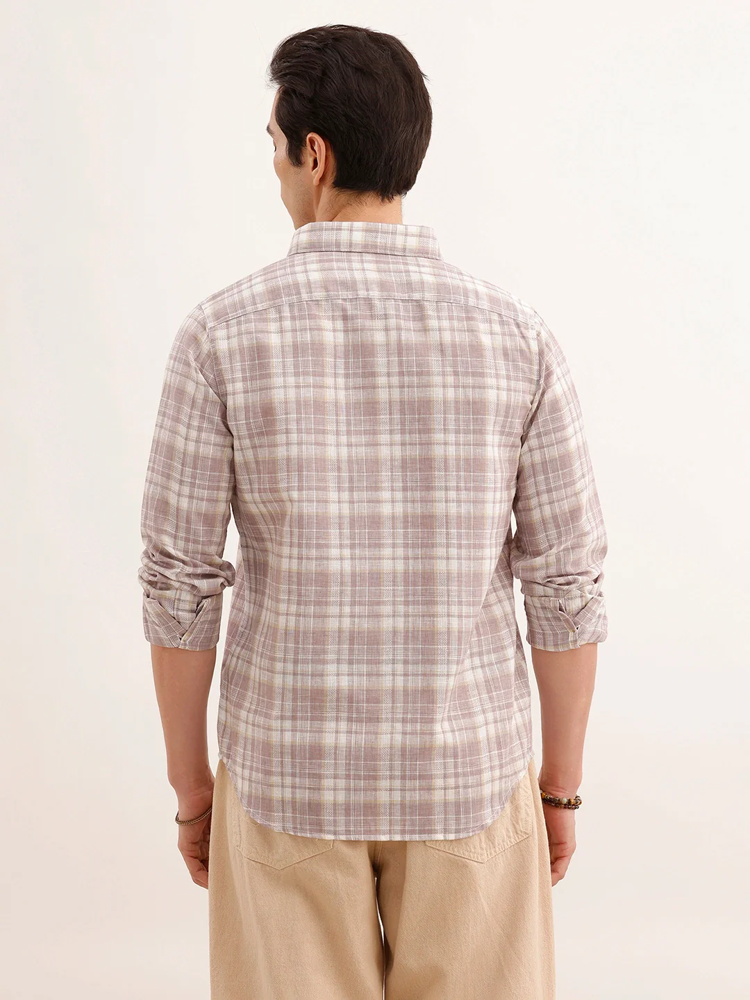 Regular Fit Checkered Shirt | Pink - Image 3